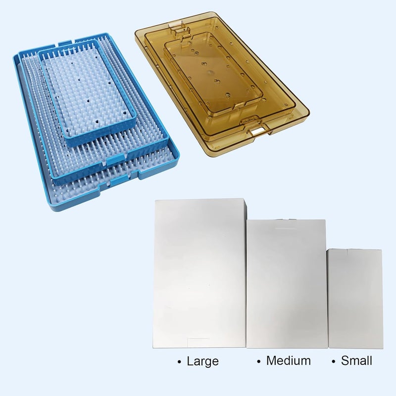 EustomA Autoclavable Instruments Sterilization Tray Case Plastic with Silicone Mat Storage Box S/M/L Size for Instruments/Tools (L) - Image 5